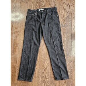Mens Levi's 505 Regular Fit Straight Jeans Black size 38x32
